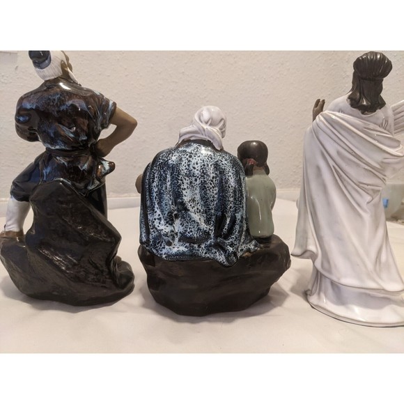 1960’s Vintage Set of 3 Wucai Chinese Culture Revolution Porcelain Mudmen C Pics - Picture 5 of 5